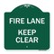 Signmission Designer Series Sign-Fire Lane Keep Clear, Green & White Aluminum Sign, 18" x 18", GW-1818-23983 A-DES-GW-1818-23983 - alternate 1